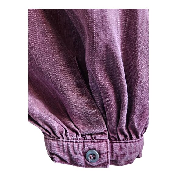 STANDARD GRACE M Boho Blouse On Off Shoulder Embroidered Frayed Hem Tencel 38" - Picture 5 of 11